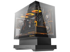 A variante preta do gabinete Floatron F1 mATX Standard Edition. (Fonte da imagem: darkFlash)