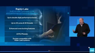 Apresentação da Intel sobre Raptor Lake. (Fonte da imagem: Intel)