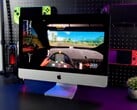 Gameplay de Forza Horizon 5 em execução em um iMac 2019 Apple equipado com SteamOS, com sobreposição de FPS visível na tela. (Fonte da imagem: ETA PRIME no YouTube)