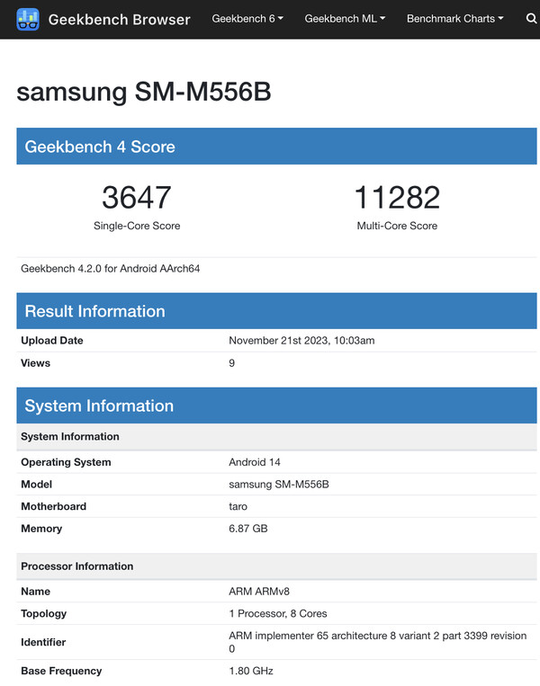 (Fonte da imagem: Geekbench)