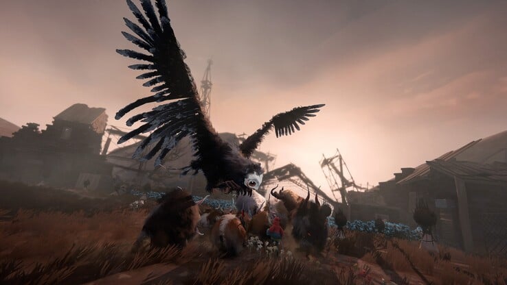 O protagonista deve proteger os calicórnios das ameaças, que incluem pássaros gigantes que não são particularmente amigáveis. (Fonte da imagem: Steam)