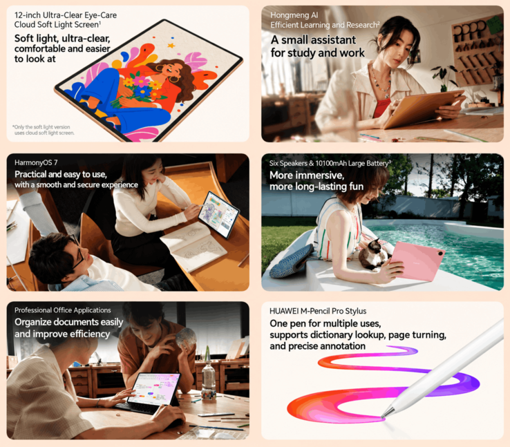 Principais recursos e especificações do Huawei MatePad Air Z
