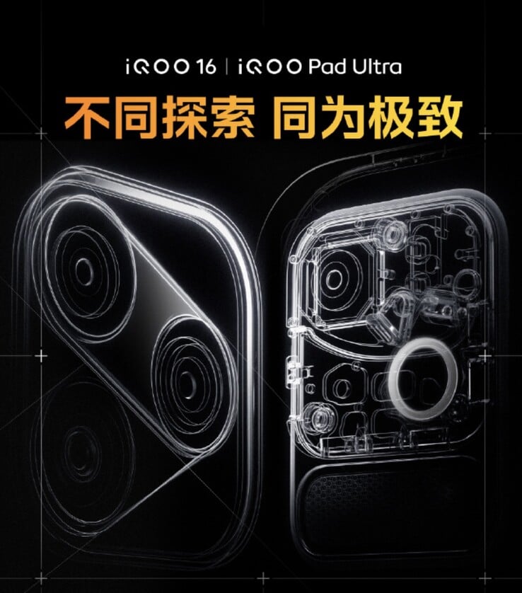 Teaser oficial do iQOO 16 e do iQOO Pad Ultra.