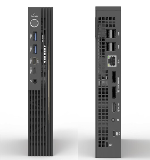 O mini PC possui uma boa lista de portas, incluindo gigabit ethernet. (Fonte: Mini Maker)
