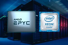 Espera-se que o AMD EPYC Genoa seja baseado em 5nm enquanto o Intel Sapphire Rapids Xeon tem 10nm. (Fonte da imagem: AMD/Intel/ANS - editado)