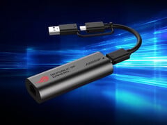 O ROG USB-C10G está à venda por US$ 98,87 na Amazon dos EUA. Na foto: uma imagem promocional do adaptador Ethernet.