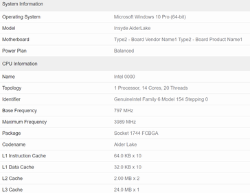 Intel 12º gênero Alder Lake mobile em Geekbench OpenCL. (Fonte: Videocardz)