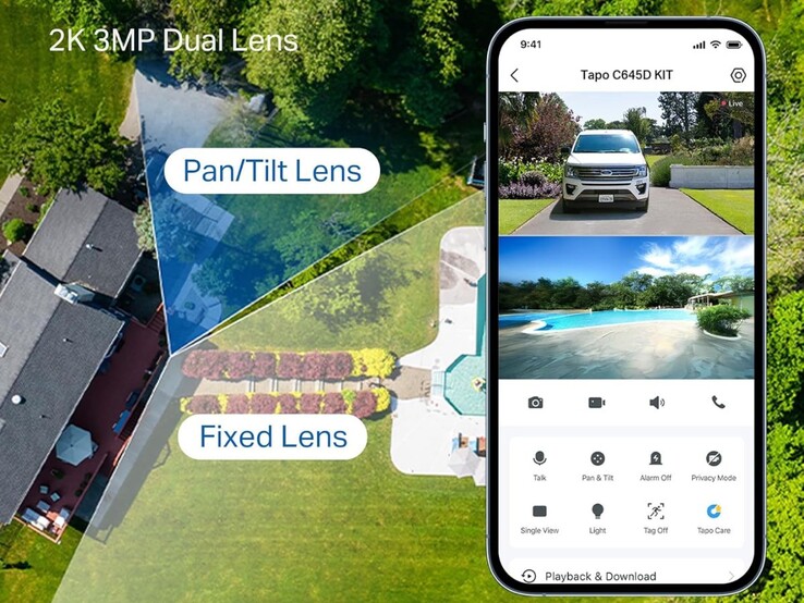 A câmera de segurança TP-Link Tapo C645D. (Fonte da imagem: TP-Link)