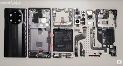 O Huawei Mate 40 RS pós-teardown. (Fonte: Bilibili via SeekDevice)