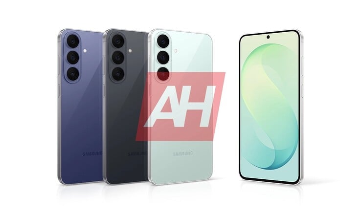 A imagem mostra uma foto vazada do futuro Galaxy S26 FE em uma paleta de cores esverdeada, enegrecida e azulada 
