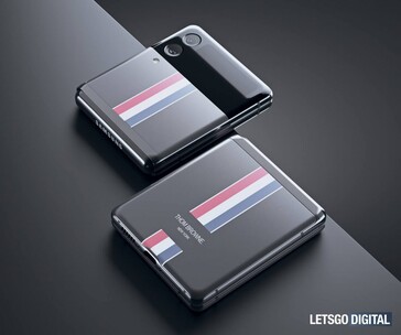 Mais novidades "Galaxy Z Flip Thom Browne Edition" renderiza. (Fonte: LetsGoDigital)