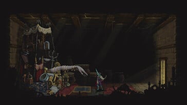 Uma imagem que mostra um NPC em Blasphemous 2.