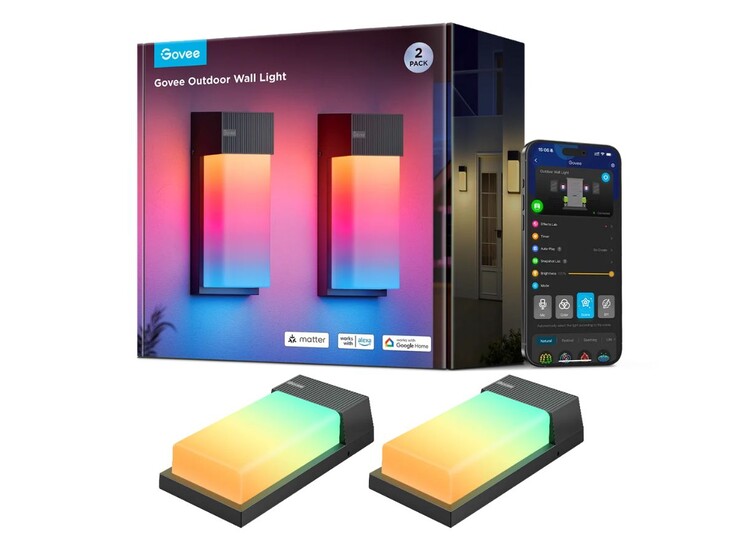 O antigo Govee Outdoor Wall Light (foto) foi lançado em 2024. (Fonte da imagem: Govee)