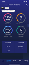 Dados de desempenho da GPU