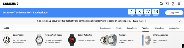 A Samsung divide seus wearables Galaxy Watch em três categorias. (Fonte da imagem: Samsung)
