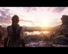 Uma imagem mostrando Senua e um ambiente em Senua's Saga: Hellblade II.