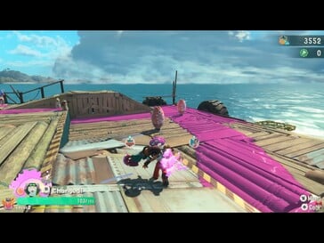 Na foto: uma captura de tela do jogo Splatoon Raiders.