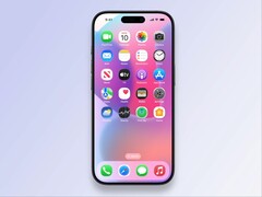 Renderização mostrando ícones de aplicativos arredondados de uma suposta versão quase final do iOS 19. (Fonte da imagem: fpt no YouTube)