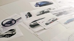 Esboços de design da plataforma Potencial Modelo 2 (imagem: Tesla)