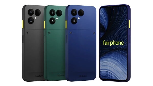 O Fairphone 6 Plus está disponível em três cores.
