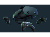 Uma imagem de catálogo de produto para a edição limitada do headset Quest 3S Xbox Edition VR da Meta, exibida em um fundo preto. (Fonte da imagem: Meta)