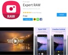 Página do aplicativo Samsung Expert RAW câmera no Galaxy Mercado de loja (Fonte: Própria)