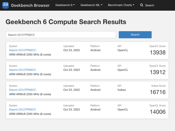 (Fonte da imagem: Geekbench)