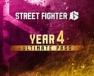 Arte oficial do logotipo promocional do pacote do Passe Ultimate do 4º ano de Street Fighter 6.