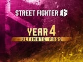 Arte oficial do logotipo promocional do pacote do Passe Ultimate do 4º ano de Street Fighter 6.