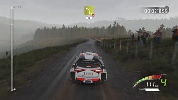 Na imagem: uma captura de tela do jogo WRC 7: Campeonato Mundial de Rally da FIA.