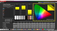 CalMAN ColorChecker calibrado (espaço de cor alvo P3)