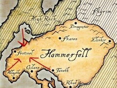 Mapa da província de Hammerfell, do universo de The Elder Scrolls.
