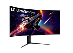 O 45GS95QE é um dos dois próximos monitores para jogos LG UltraGear OLED de 44,5 polegadas, 45GR95QE na foto. (Fonte da imagem: LG)