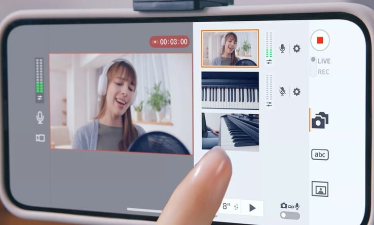 O aplicativo Canon Live Switcher Mobile pode ser usado com várias câmeras Canon EOS R50 V para produções ao vivo com várias câmeras. (Fonte da imagem: Canon)