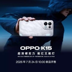 Imagem promocional do Oppo K15