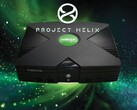 Console Xbox original mostrado com o logotipo do Project Helix