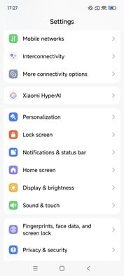 Dispositivo de teste Xiaomi 15S Pro