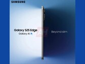 A imagem vazada do Galaxy S25 Edge mostra o perfil lateral do telefone ultrafino. (Fonte da imagem: Android Headlines)
