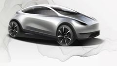 Desenho do hatchback da Tesla (imagem: Tesla)