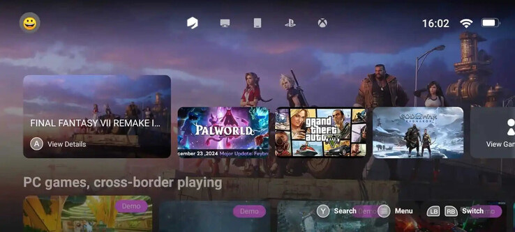 A interface de usuário do GameHub está em inglês e é bastante clara (Fonte da imagem: GameHub)