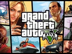Tela de título do GTA 5.