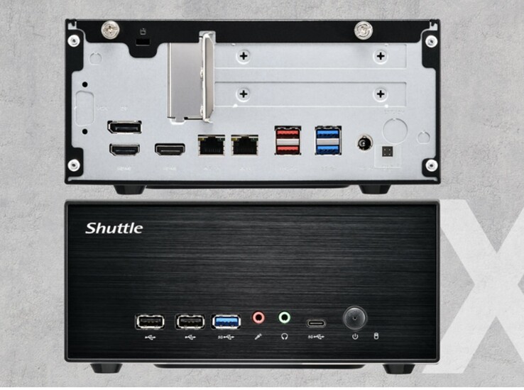 O minicomputador Shuttle XH860G2 possui uma grande variedade de portas, incluindo Ethernet dupla.