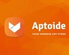 O logotipo oficial e a identidade visual da loja de aplicativos Aptoide para Android.