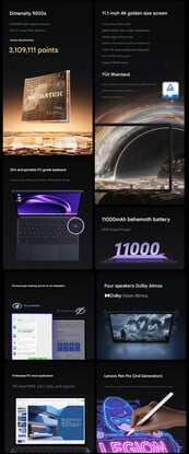 Principais destaques do tablet para jogos 2026 Legion Y900 11 (tradução automática)