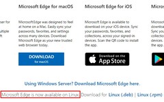 Microsoft Edge for Linux agora disponível no Microsoft.com para download como produto final (Fonte: Próprio)