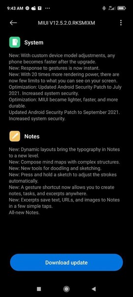 MIUI 12.5 para o Redmi Note 10 5G e POCO M3 Pro 5G. (Fonte da imagem: MIUI Download por xiaomui)