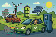 Os motores a combustão estão se tornando obsoletos à medida que as novas tecnologias de bateria revolucionam a mobilidade. (Fonte da imagem: GPT-image-1)