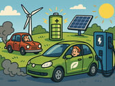 Os motores a combustão estão se tornando obsoletos à medida que as novas tecnologias de bateria revolucionam a mobilidade. (Fonte da imagem: GPT-image-1)