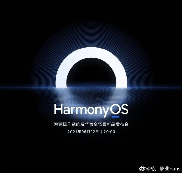 Um novo cartaz do HarmonyOS vaza via Weibo. (Fonte: Weibo via Huawei Central)