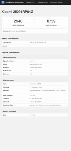 (Fonte da imagem: Geekbench)